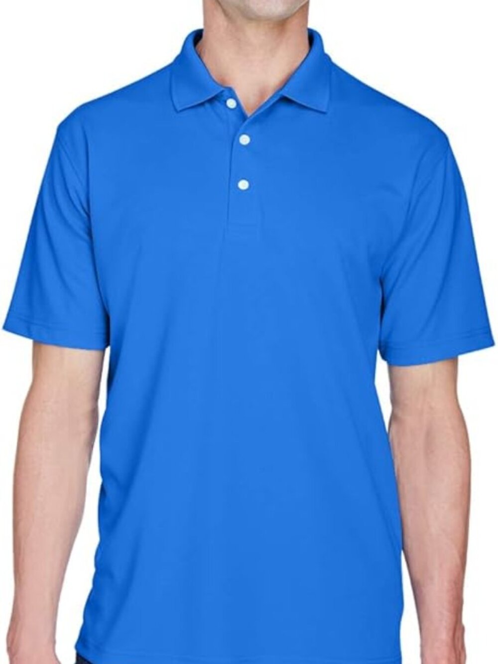 NEW UltraClub Men’s Royal Blue Performance Polo Shirt